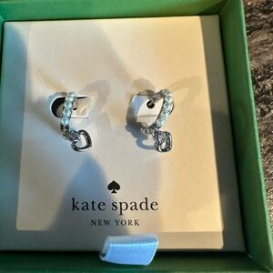 kate spade Silver and White Earrings